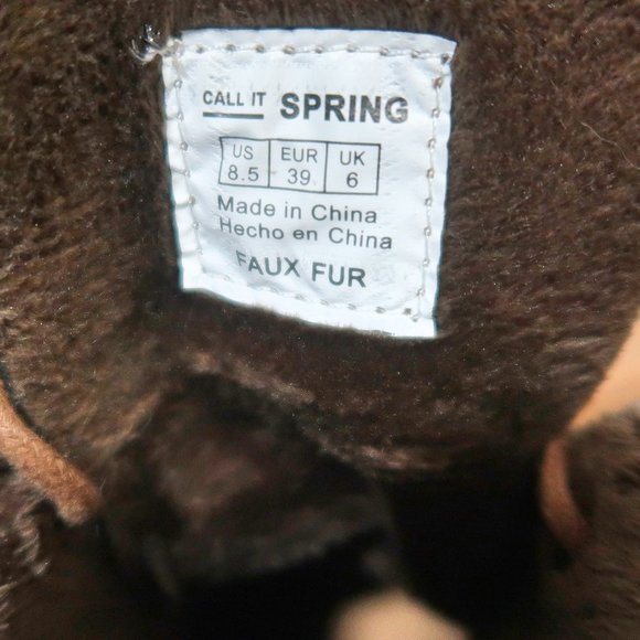 Call It Spring Brown Ankle Boots Size 8.5 - Picture 9 of 10